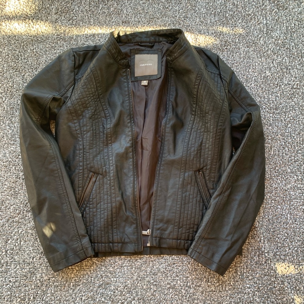 Black leather jacket